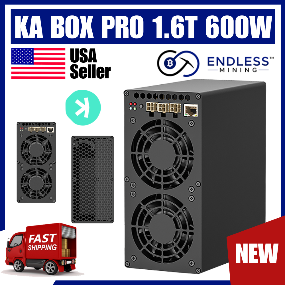 May Batch (Pre Order) - Goldshell KA BOX PRO 1.6T 600W - Input Voltage 100V-240V AC Kaspa Miner - EndlessMining.com