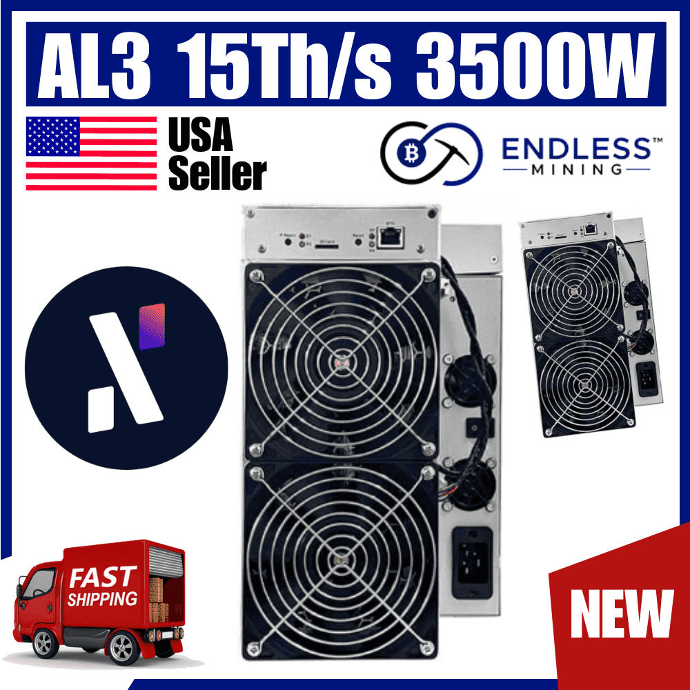 39 Units Sale - IceRiver AL3 15Th/s 3500W - Alephium Miner ALPH Mining - Input Voltage 220V