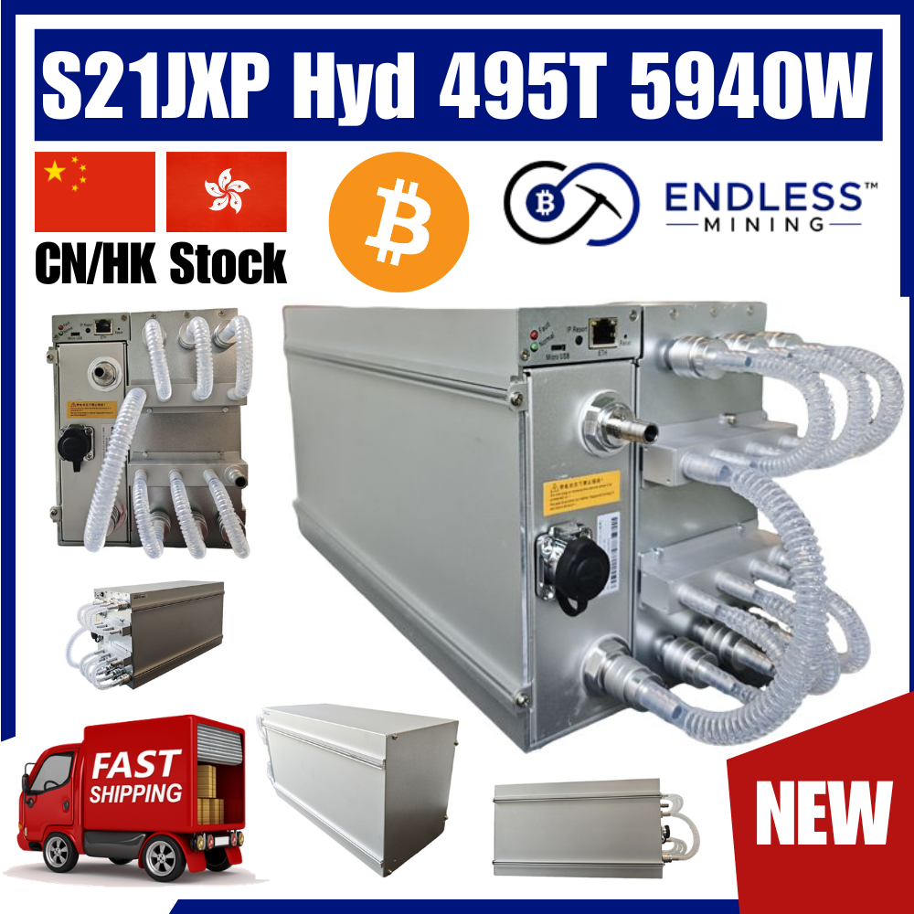Bitmain Antminer S21JXP Hyd 495Th/s 5940W - Bitcoin Miner | EndlessMining