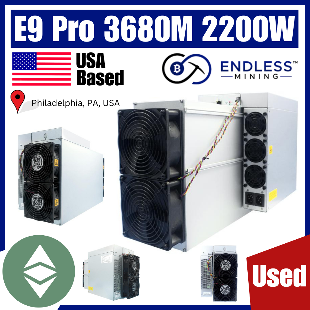 USED - Bitmain Antminer E9 Pro 3680Mh/s 2200W - Input Voltage 200~240 AC | EndlessMining image