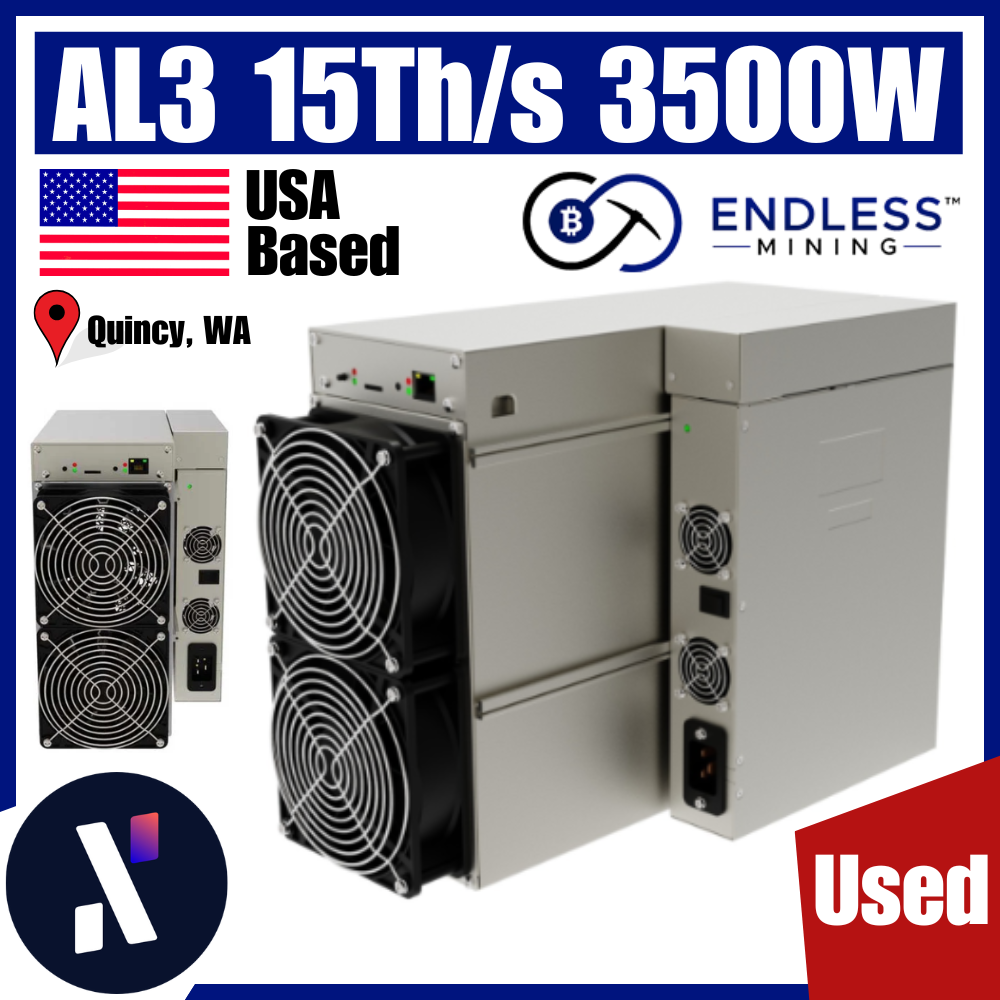 1 Unit Of USED IceRiver AL3 15Th/s 3500W - Alephium Miner ALPH Mining - Input Voltage 220V | EndlessMining image