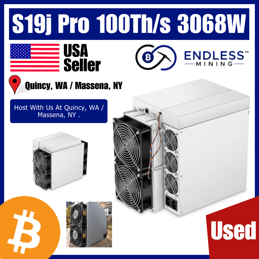 HOSTED - USED - Bitmain Antminer S19j Pro 100Th/s 3068W