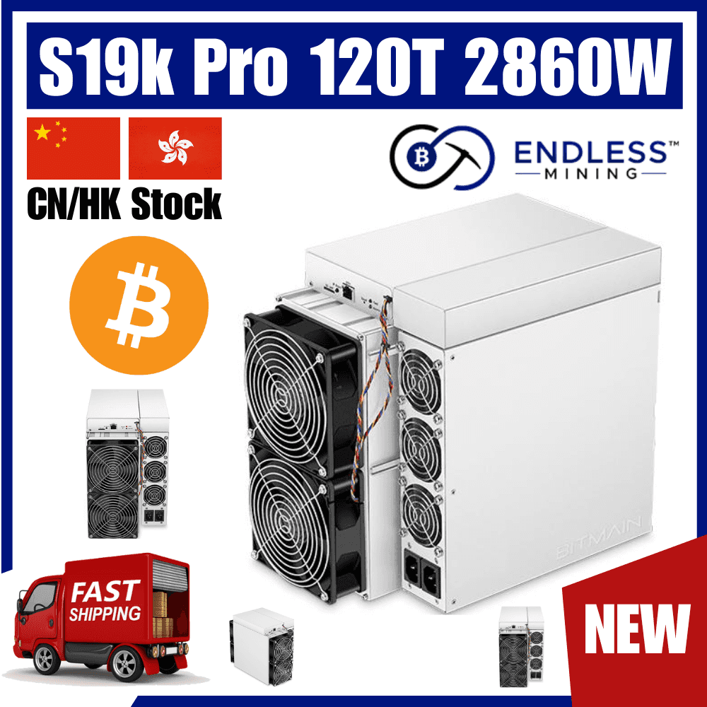 Bitmain Antminer S19k Pro 120Th/s 2860W - Input Voltage 200~240V AC