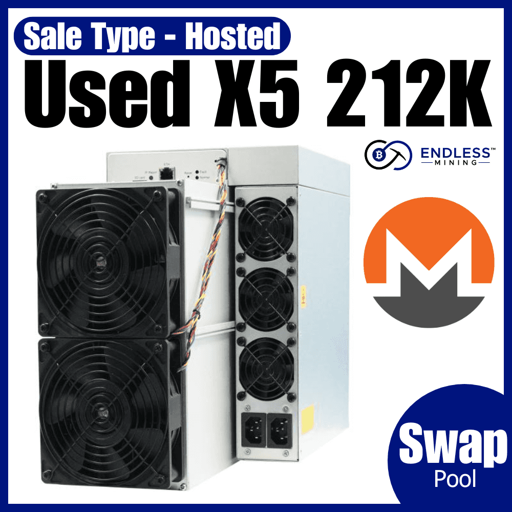 USED - Bitmain Antminer X5 212Kh/s 1350W - Input Voltage 200~240 AC