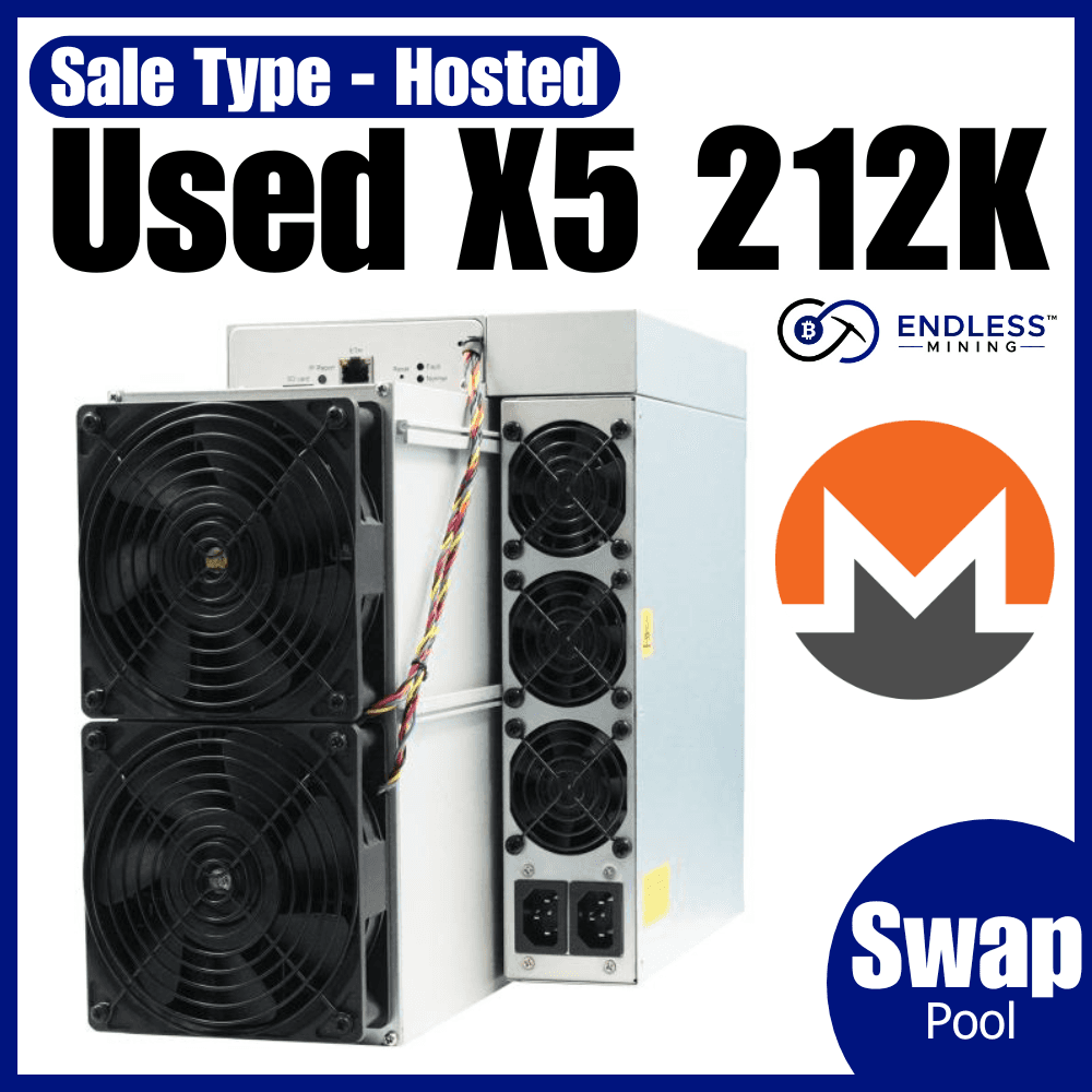 USED - Bitmain Antminer X5 212Kh/s 1350W - Input Voltage 200~240 AC image