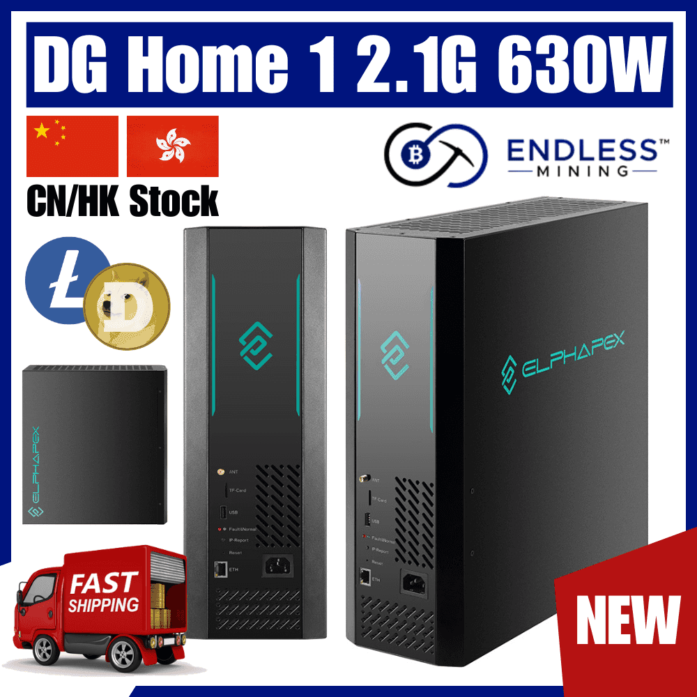 Elphapex DG Home 1 2.1G (2100Mh/s) 630W - Scrypt | LTC Dogecoin Miner - Input Voltage 110~220V