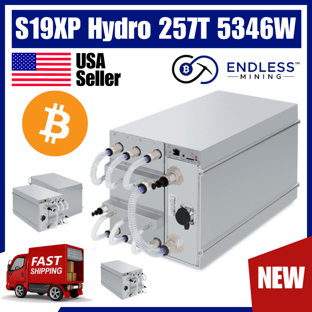 A+ Condition - Bitmain Antminer S19XP Hydro 257Th/s 5346W - Input 3 Phase Electricity 347V-412V AC