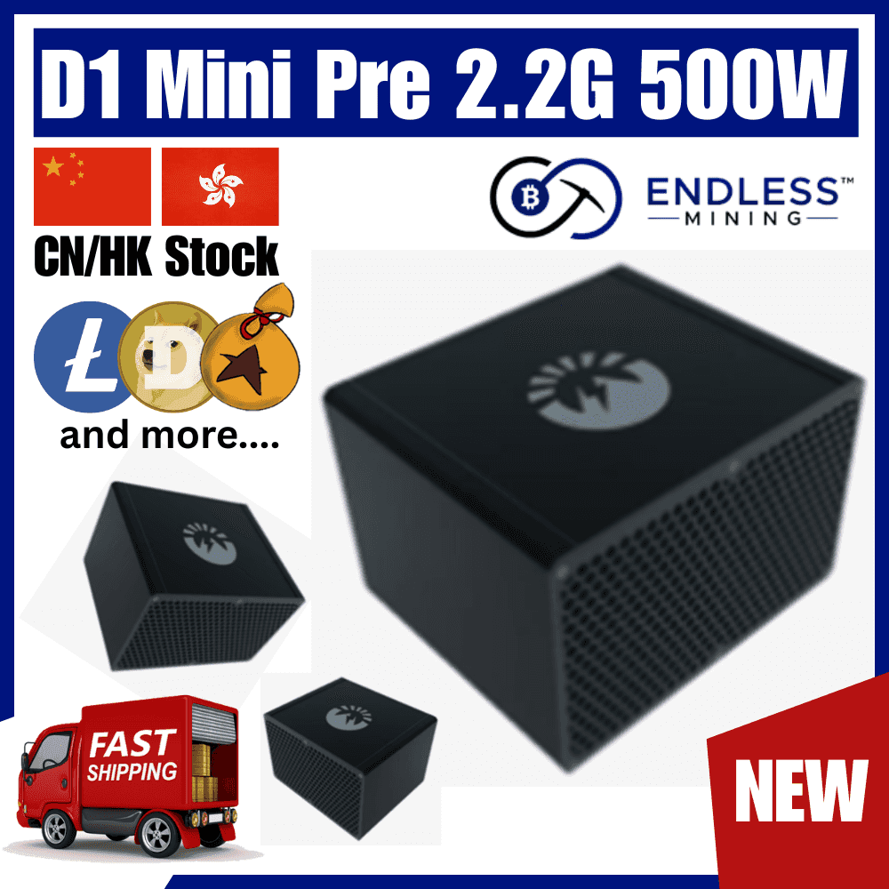 VolcMiner D1 Mini Pre 2.2Gh/s 500W - LTC/DOGE/BELL Miner - Input Voltage 90~260V