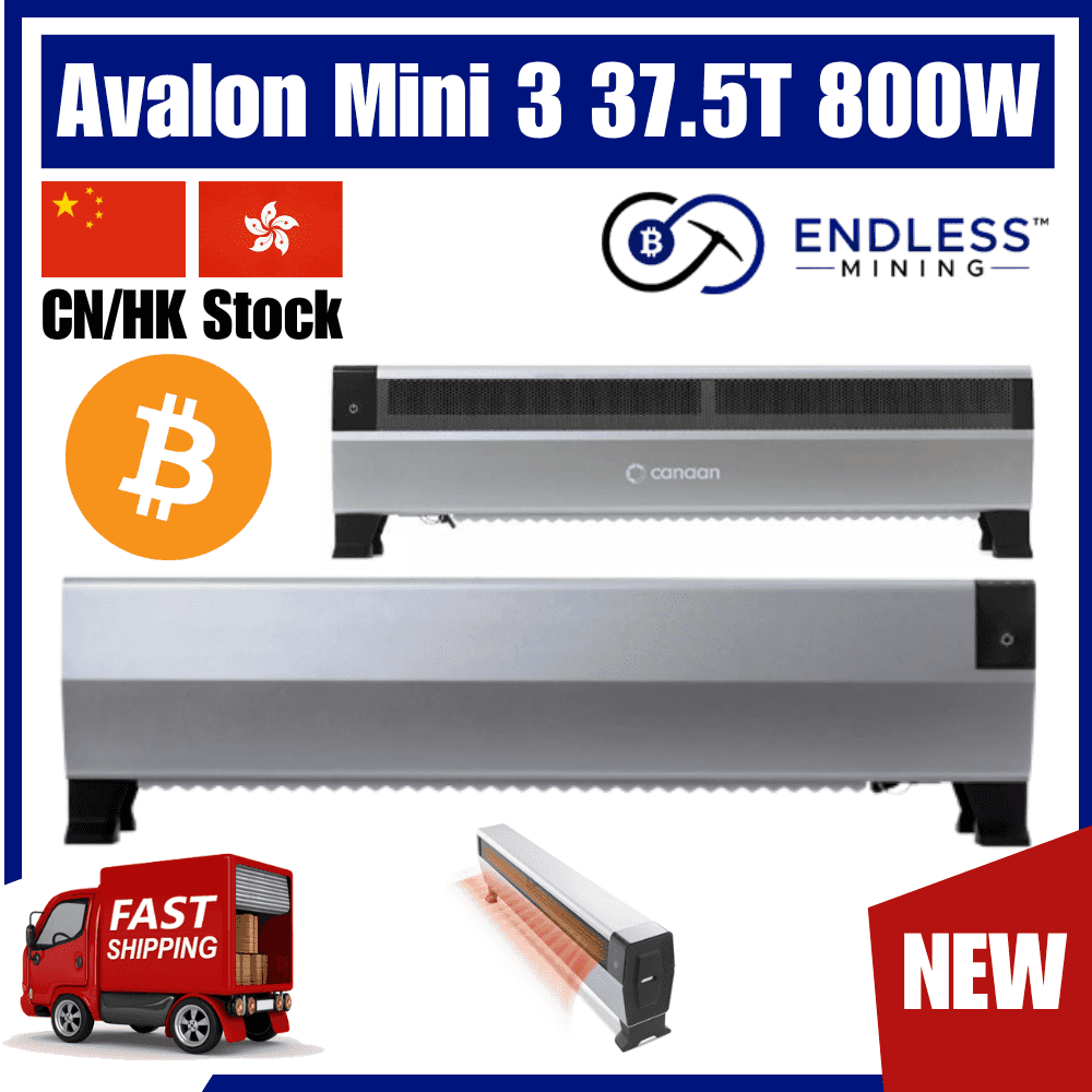Canaan Avalon Mini 3 37.5Th/s 800W - Home Bitcoin Miner - Input Voltage 110-240V