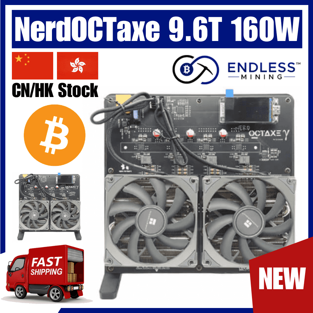 Bitaxe NerdOCTaxe 9.6Th/s 160W - Bitcoin Solo Miner