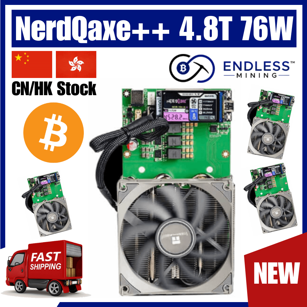 NerdMiner NerdQaxe++ 4.8Th/s 76W - Bitcoin Miner Solo Miner image