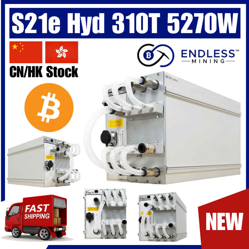 Bitmain Antminer S21e Hyd 310T 5270W - BTC/BCH/BSV - 3 Phase Input Voltage 380V ~ 415V image