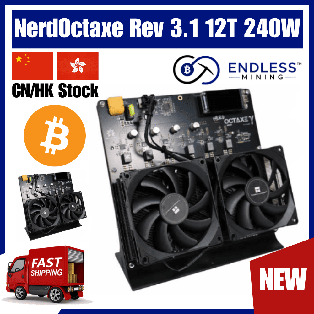 NerdOctaxe Rev 3.1 12Th/s 240W Bitcoin Solo Miner image